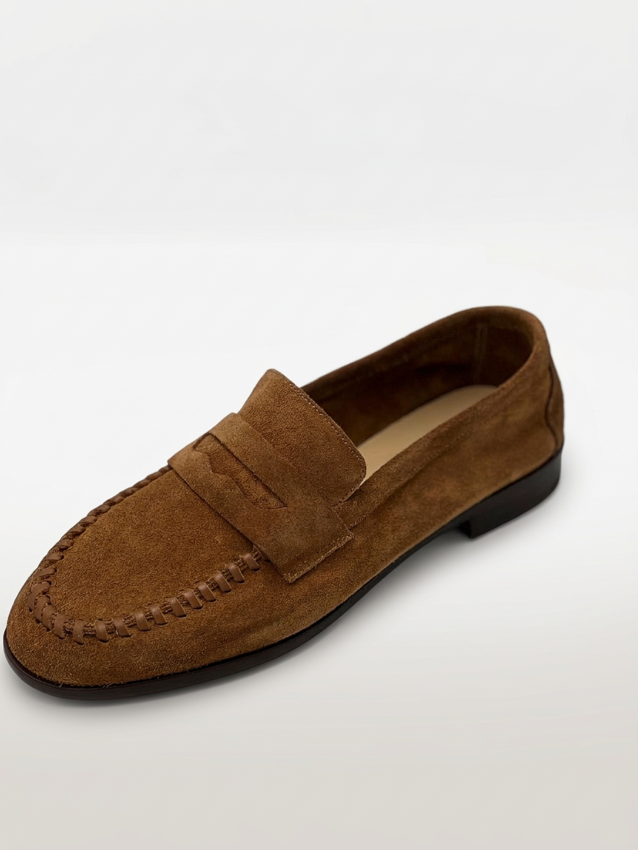 Moccasin Loafer - Cognac Suede