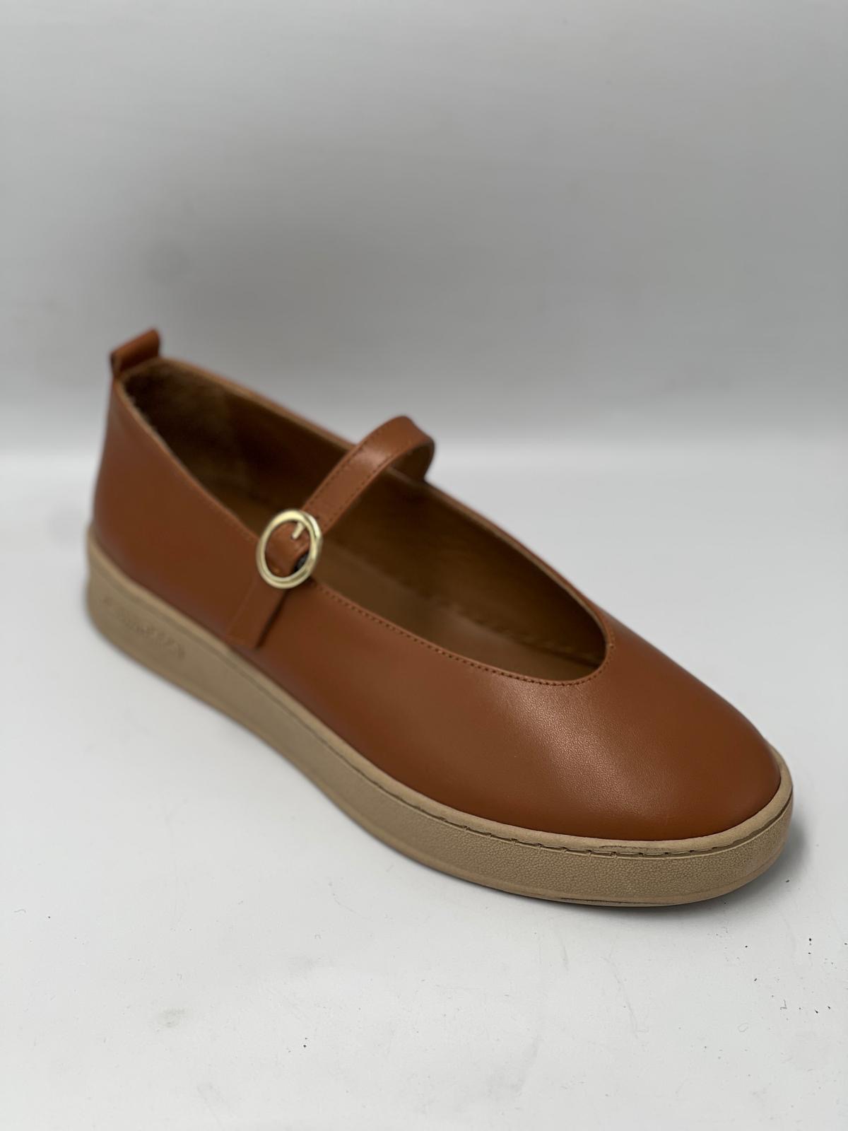 Leather Mary Jane - Cognac